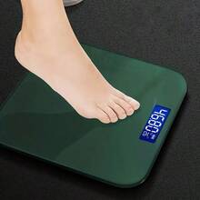 1 Pieza Báscula Electrónica Verde Para Medir La Grasa Corporal, Precisa Y Recargable - Verde - Ver 2
