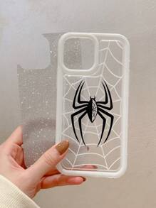 1 件时尚蜘蛛画图案万圣节主题闪亮内衬加厚防摔透明 TPU 手机壳兼容 iPhone 16/16Pro/16Plus/16ProMax/7/8/7Plus/8Plus/X/XS/XR/XSMax/11/11Pro/11ProMax/12/12Pro/12ProMax/13/13Pro/13ProMax/14/14Pro/14Plus/14ProMax/15/15Pro/15Plus/15ProMax - 彩色 - 查看 2