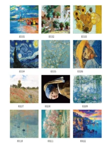 1 件 1000 片風景拼圖成人著名繪畫圖案減壓拼圖玩具帶盒 - 彩色 - 查看 3