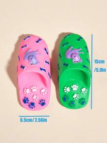Juguete Para Perros De Plástico Duradero En Forma De Chanclas Grandes Con Sonido, Color Aleatorio - Multicolor - Ver 2
