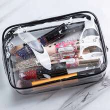 Fashionable And Simple Toiletry Bags For Men And Women, Waterproof Clear Cosmetic Pouches In Quart Size For Travel, Suitable For Both Genders, Can Be Carried Onboard Airplanes And Given Makeup Bag Makeup Bags Makeup Organizer Make Up Organizer Makeup Storage Makeup Pouch Make Up Pouch Back To School Supplies