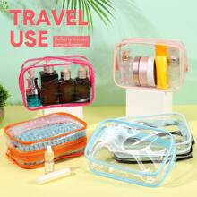 Fashionable And Simple Toiletry Bags For Men And Women, Waterproof Clear Cosmetic Pouches In Quart Size For Travel, Suitable For Both Genders, Can Be Carried Onboard Airplanes And Given Makeup Bag Makeup Bags Makeup Organizer Make Up Organizer Makeup Storage Makeup Pouch Make Up Pouch Back To School Supplies