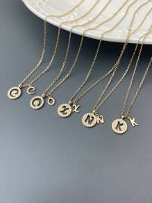 ESBERRY 1入組首字母字母AY女士吊墜項鍊純銀吊飾精美珠寶生日禮物