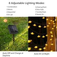 12 米/39.37 英尺 100LED 太阳能人造花环人造玫瑰藤蔓悬挂花环假花带 LED 仙女灯串适用于卧室墙壁婚礼室内家庭花园派对装饰（1 包）（含 2 米导线），户外花园照明适用于小径、庭院、露台