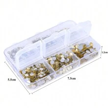 6pcs Light Yellow Silver-Plated Bottom Glass Rhinestones - light yellow - View 2