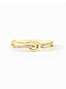 BALMORA A Vintage S925 Silver Simple Rose Gold Ring For Women Girls Charming Retro Double Knot Rope Elegant Statement Tiny Anillo Jewelry Gift Valentines