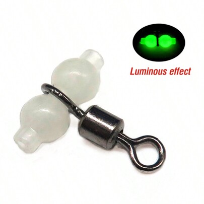 10 Stück Leuchtendes Kürbis Dreifach Rollwirbel Verbinder 3-wege-verkreuztes Leinen-fischverbinder Meer Fischen Im Jade Perlen Fischzubehör