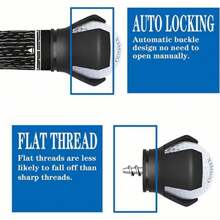 1入組高爾夫球撿球夾,橡膠/鋅合金高爾夫用品,方便實用的高爾夫球練習輔助器 - 黑色 - 查看 10