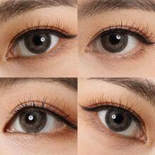 Magister 14.2mm彩色隱形眼鏡自然灰棕色瞳孔美瞳,0.00度數,非常適合日常佩戴或旅行 - 巧克力灰 - 查看 4