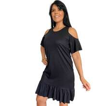 套件 2 女式露肩洋裝 92013 - 黑色 - 查看 3