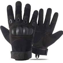 COOLERFIRE Black Full Finger Gloves, Suitable For Winter Cycling - Black - View 2