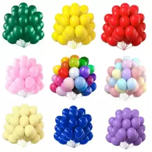 62 个，12.7 厘米红色黑色蓝色白色绿色黄色橙色紫色乳胶气球适用于生日婚礼毕业新娘礼物会议万圣节感恩节、圣诞节居家房间背景装饰、圣诞节 - 彩色 - 查看 1