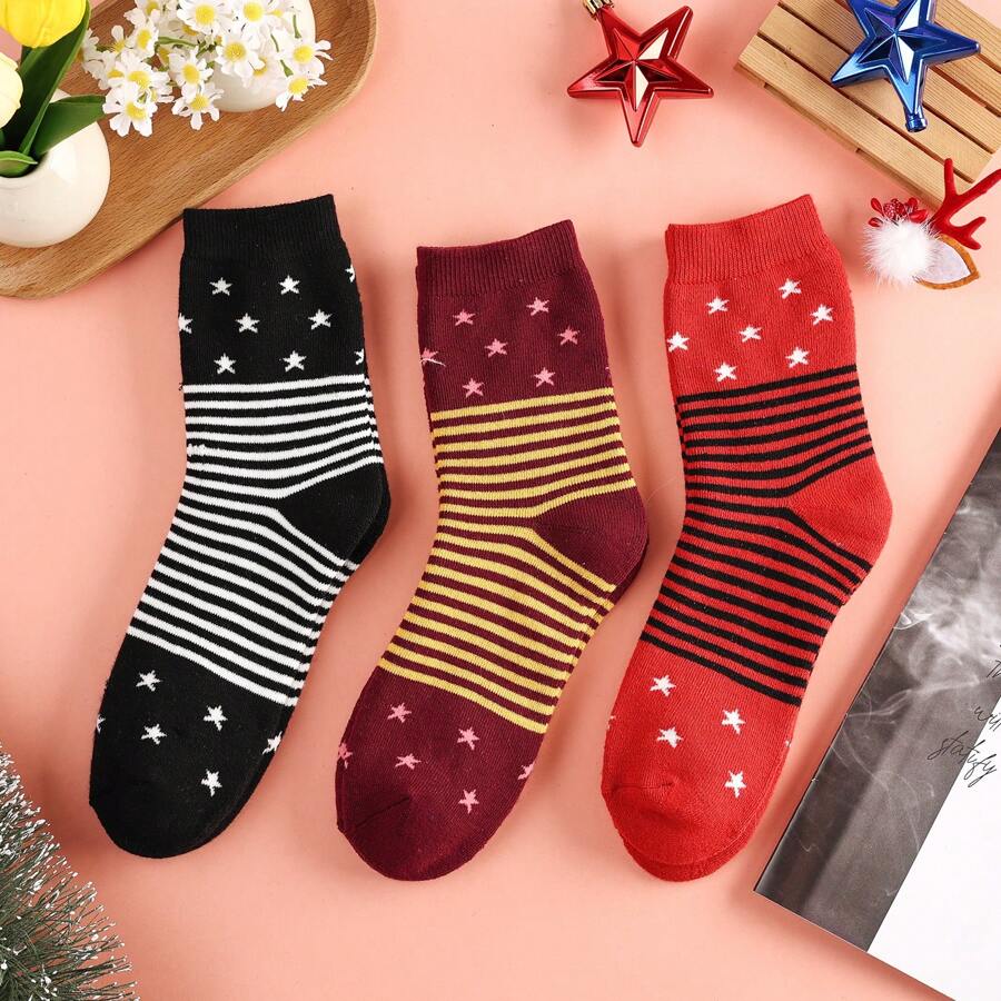 3 Dày Vớ , Mềm mại Vớ NỮ Bên trên Tất mắt cá chân Đối với phụ nữ Và Quý cô - Nhiều màu - Xem 1