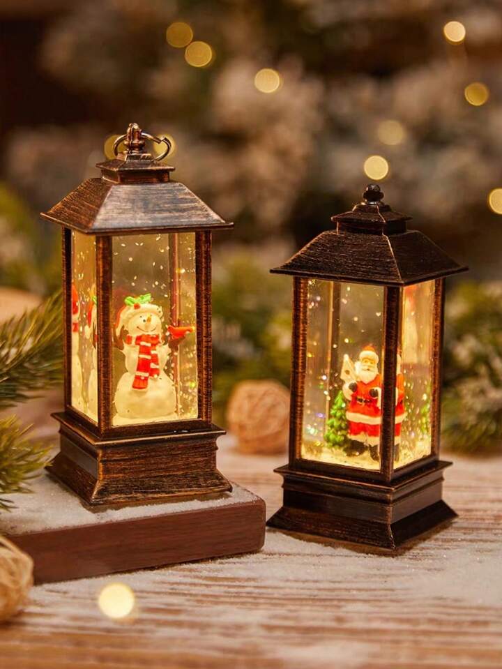 1pc Random Color Style Christmas Lights Wind Lamp Water Lamp Night Light Handheld Led Lamp For Christmas Atmosphere party Decoration Gift