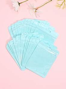 50入組具時尚感且酷炫的鏡面珍珠自封式拉鍊袋,供珠寶、婚禮和派對使用,尺寸為9x12公分 - 綠色 - 查看 6