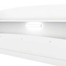 Full Bed Frame with Built-in LED Light, Storage Headboard and Guardrail, Wood Platform Bed Frames with Headboard for Boy Girl Kids,No Box Spring Needed - 白色 - 查看 6