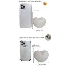 1pc Heart-Shaped Led Night Light, With Switch, Creative Desktop Decorative Lighting, Ideal For Valentine's Day, Bedroom, Office, And Living Room Decor, Cute Cartoon Version Sleep Lamp - White - View 9