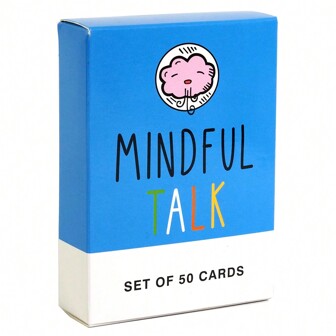 Mindfulness Talk Card Game The School Of Mindfulness Game For Kids Mindful Talk Cards For Children And Parents For Meaningful Conversations, School Supplies,Games>Paper,Couples Card Games,Party Game