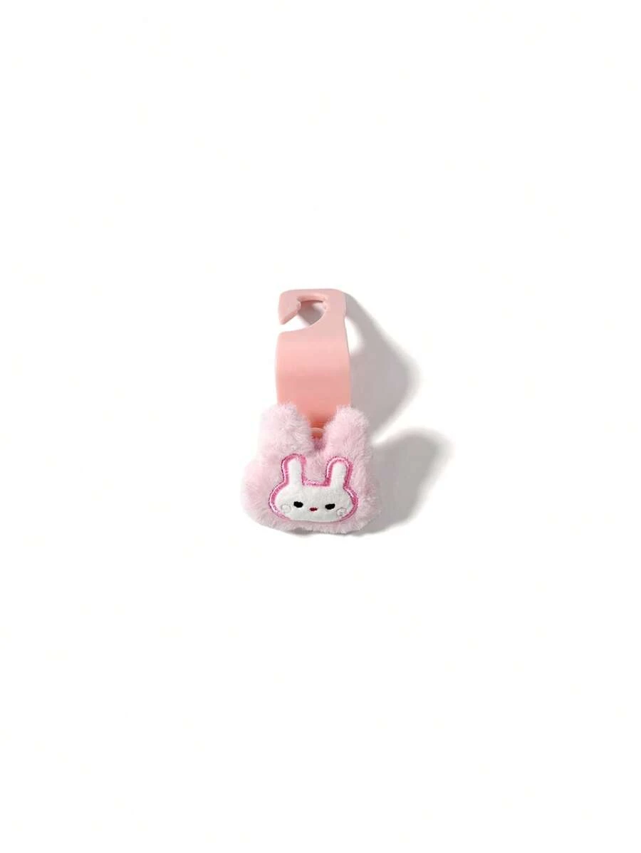 1pc/pink Cute Rabbit Car Hook Creative Vehicle Seat Back Hook, Car Interior Hook - Pink - View 1