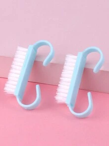 8 件裝美甲清潔刷套裝,糖果色,小號,淺藍色