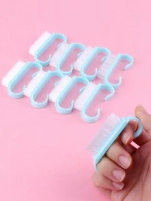 8 件裝美甲清潔刷套裝,糖果色,小號,淺藍色