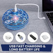 Tecnock Flying Orb Ball Toys, Hover Ball Boomerang With Lights, Hand Controlled Mini Drone For Kids, Galaxy Ball Flying Spinner, Indoor Outdoor Cool Toys Gifts For Boys Girls 6 7 8 9 10+ Year Old - Blue - View 4