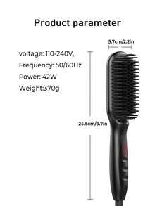 Ultra-Precision Men's Straightening Comb – Multifunctional Styling, Setting & Beard Grooming Tool - Black - View 6