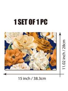 1pc Light-colored Floral Pattern 15-inch Laptop Diy Skin Sticker - Multicolor - View 6