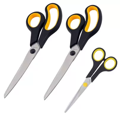 Tuttishome KIT 3 Tesouras Em Aço Inox Corte Costura Artesanato Domestico e profissional