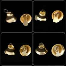 Christmas Handmade Diy Bell Parts, Including Gold-colored Open Bells, Horn-shaped Bells, Bell Rings, And Copper Bells - Gold - View 8