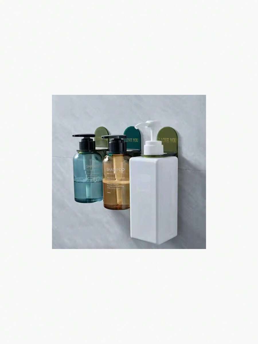 Shampoo Holder Wall Mounted Shower Gel Rack Soap Dispenser Storage Shelf For Bathroom - Dark Green - View 1