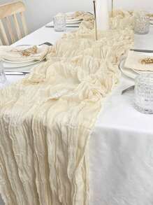 1 tấm khăn trải bàn vải thưa màu be, khăn trải bàn vải mỏng dài 6/10FT, trang trí bàn tiệc cưới theo phong cách Boho hoặc mộc mạc cho tiệc cưới, trang trí vòm cổng, tiệc cô dâu (màu be), trang trí Giáng sinh - Màu be - Xem 1