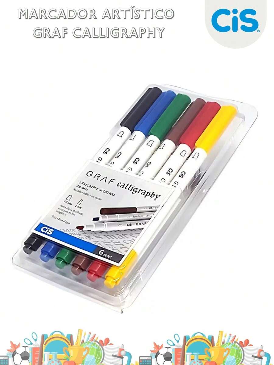 Cis,藝術家graf手寫雙筆 - 6種顏色