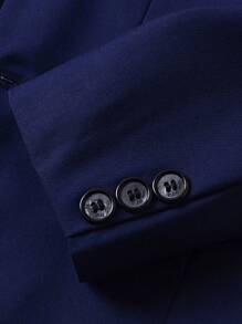 Conjunto de traje formal azul marino para niños de 4 a 16 años, que incluye frac, esmoquin, atuendo de paje, chaqueta de traje de boda, chaleco, pantalones y corbata - Azul Marino - Ver 7