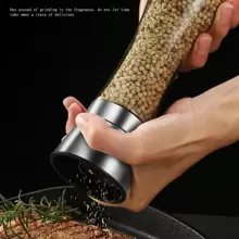 1 Pièce Moulin À Poivre Et Sel Manuel De Style Japonais, En Acier Inoxydable 304, Pour La Cuisine Et La Mouture D'épices En Extérieur - Multicolore - Voir 2