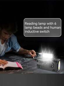 1 Portable Multi-Function Emergency Radio Flashlight Three Modes Multiple Power Sources Live Radio SOS Emergency Alarm FM Radio Radio Radio Outdoor Indoor Lighting Power Indicator FM/AM/NOAA Radi - Green - View 10