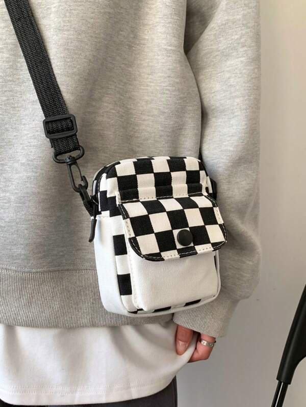 High School Students University Multifunctional Sling Bag Shoulder Bag Casual Bag Mini Square Bag Letter Print Colorblock For Daily, Gift For Father, Handbag For Travel, College, Commute Outdoor Side Bag Fall Messenger Bag For Man Cylinder Bag Old Money Christmas Gifts Scream Bag Winter Thanksgiving Purse Bag Hiking Large Capacity Multi-Functional Portable Fashionable Casual Goyard Vacation Holiday Gifts Side Bag Hobo Bag Tote Bag Gifts Travel Essentials Camping Sling Bag Summer Back To School