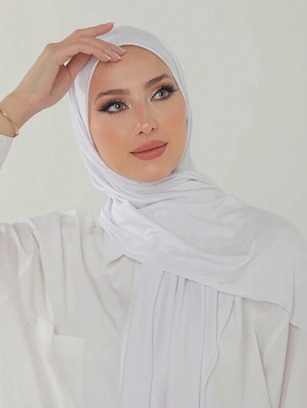 قطعة واحدة وشاح كبير جديد للنساء، وشاح منديل رأس ناعم، عمامة لون سادة، ملحقات عبايات وقبعات للنساء