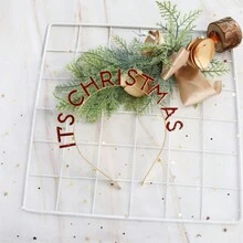 1入組聖誕節紅色滴油字母發箍,頭飾及聖誕派對裝飾配件