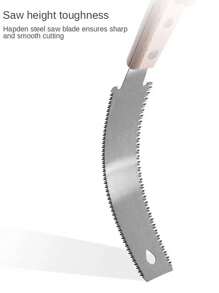 1把sk5鋼鋸木頭,雙面牙齒抽拉鋸,柔軟鋸片手鋸,適用於木工裁切,日本鋸