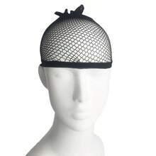 1個女式假髮帽,雙層花邊頭帶 - 黑色 - 查看 5