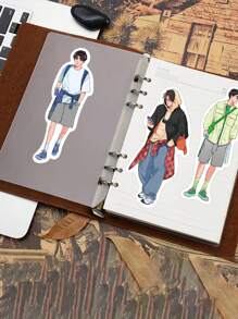 50pcs Boyfriend Dressing Guide Graffiti Stickers, Decorating Guitar, Luggage, Diy Creative Waterproof Stickers - Multicolor - View 5