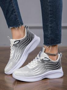 Women's Spring/Autumn Fashion Gradient Shock-Absorbing Lightweight Running Shoes, Soft-Sole Casual Sports Sneakers