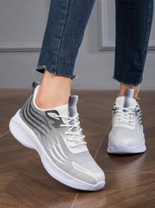 Women's Spring/Autumn Fashion Gradient Shock-Absorbing Lightweight Running Shoes, Soft-Sole Casual Sports Sneakers