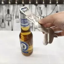 2 dụng cụ khui bia hình bikini gợi cảm, dụng cụ khui bia nam châm tủ lạnh, móc khóa quầy bar bằng kim loại, thích hợp cho gia đình, quán bar và khách sạn, quà tặng tuyệt vời cho ngày lễ, quà tặng cho cha - Bạc - Xem 5