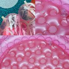 Inflatable Mermaid Pools For Backyard, Round Garden Pool, Paddling Pool, Indoor And Outdoor Pool, Swimming Pools (35 Inch), Back To School - Pink - View 4