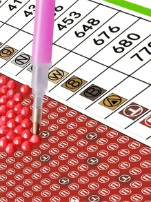 X013 玫瑰和海鷗鑽石畫 - 杏色 - 查看 4