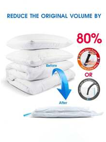 3pcs 40cm*60cm Vacuum Compression Storage Bags With Pump, Sealed Moving Bags For Clothes Sweaters Blankets Quilts Household Space, Saver Organization For Travel, Home Dormitory Back To College Essential Travel Storage Bag Student Bag Sets Organizer Storage Bins Closet Organizer For Clothing Wardrobe Storage Closet Dividers Closet Dividers For Bedroom Sock Pants Jeans Underwear - Clear - View 5