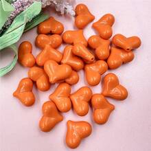 20顆瑪卡龍亞克力心形散珠16.5x21mm,diy手工手鍊鑰匙扣珠寶配件 - 16.5*21毫米 - 查看 9