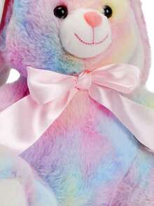 1只超柔軟聚酯彩虹色音樂兔填充玩具沙發裝飾毛絨公仔,27cm(不含電池) - 彩色 - 查看 10